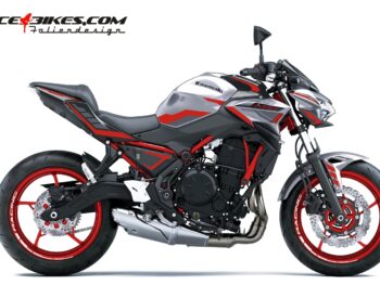 Foliendesign Kawasaki Z650 Racing Red - Komet Grau