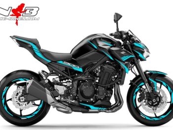 Foliendesign Kawasaki Z900 Bj. 2020 Light Blue