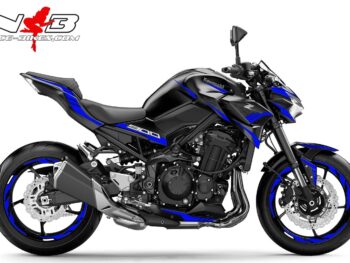 Foliendesign Kawasaki Z900 Bj. 2020 Racing Blue