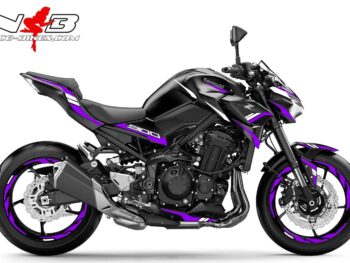 Foliendesign Kawasaki Z900 Bj. 2020 Manga Violett