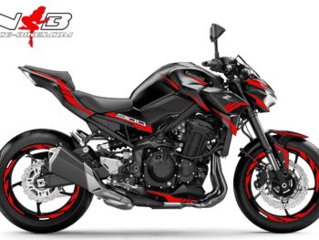 Foliendesign Kawasaki Z900 Bj. 2020 Racing Red