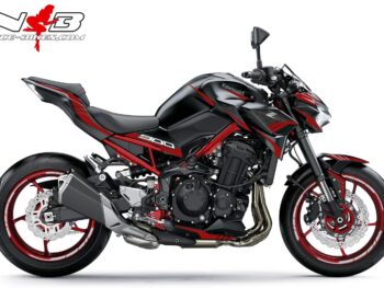 Foliendesign Kawasaki Z900 Bj. 2021 Racing Red