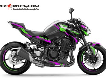 Foliendesign Kawasaki Z900 Pretty Pink - Limegreen