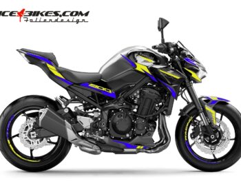 Foliendesign Kawasaki Z900 Wasabigreen - Racing Blue