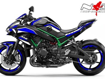 Foliendesign Kawasaki ZH2 Racing Blue