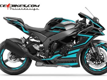 Foliendesign Kawasaki ZX-10R 22 Light Blue