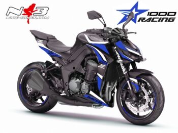 Z1000 Foliendekor blau auf schwarzer Maschine