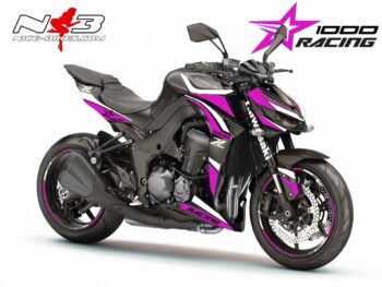 Z1000 Foliendekor pink auf schwarzer Maschine