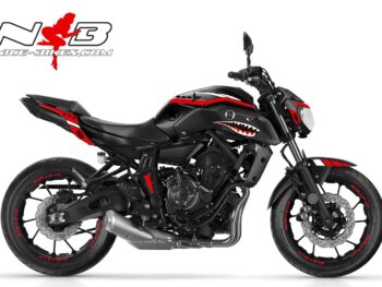 MT07 2018/19 NOSE ART Rot auf schwarzer Maschine