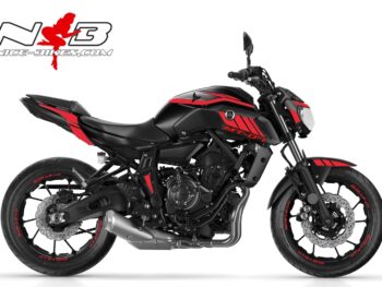 MT07 rot auf schwarzer Maschine 2018