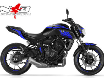 MT07 blau auf schwarzer Maschine 2018