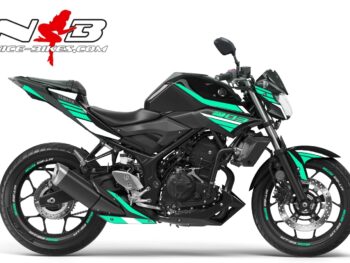 Motorrad Foliendesigns und Dekore - Shop - MT03 schwarz mint weiss MT03 mint/weiß auf schwarzer Maschine 2018