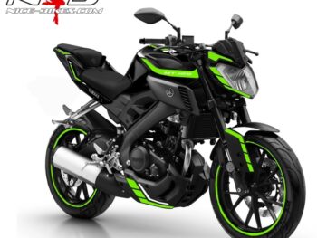 MT125 limegreen auf schwarzer Maschine