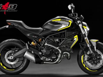 Motorrad Foliendesigns und Dekore - Shop - Monster 797 Black gelb Monster 797 gelb auf schwarzer Maschine