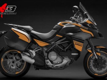 Multistrada 1260 gold auf grauer Maschine