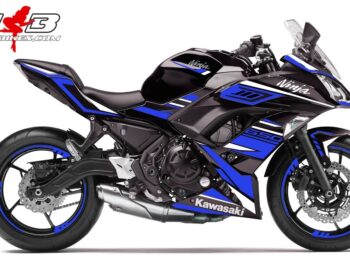 Ninja 650 Dekor blau für schwarze Maschine