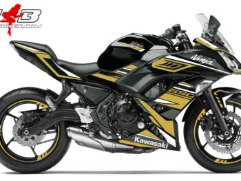 Ninja 650 Dekor Gold für schwarze Maschine
