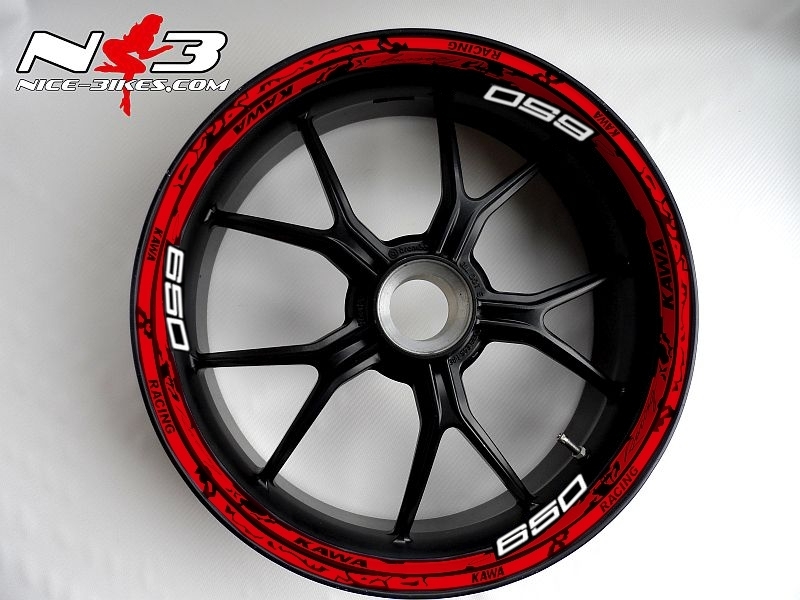 Motorrad Foliendesigns und Dekore - RACE STYLE Ninja 650 rot - Ninja 650 rot RACE STYLE Ninja 650 rot