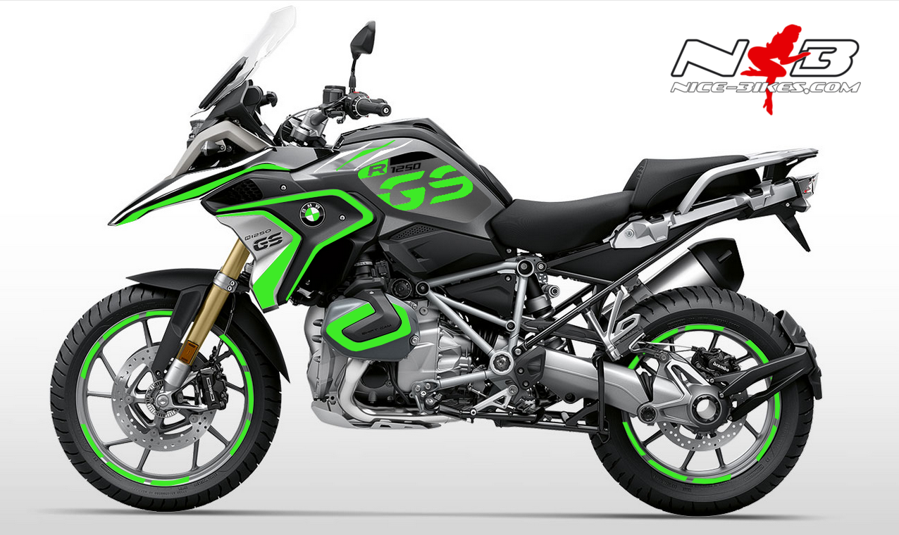 Motorrad Foliendesigns und Dekore - BMW GS Edition limegreen auf Blackstorm metallic Maschine 2019/20 - R1250GS black Limegreen BMW GS Edition limegreen auf Blackstorm metallic Maschine 2019/20