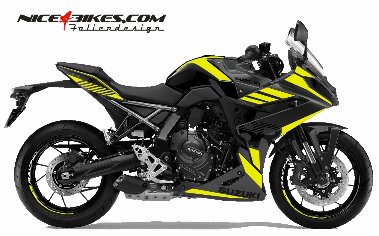 Motorrad Foliendesigns und Dekore - Foliendesign Suzuki GSX-8R Hornet Yellow - S.GSX8R.24.021 Hornet Yellow Foliendesign Suzuki GSX-8R Hornet Yellow