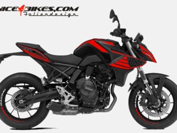 Motorrad Foliendesigns und Dekore - Shop - S.GSX8S.24.306 Racing Red Foliendesign Suzuki GSX-8S 24 Racing Red