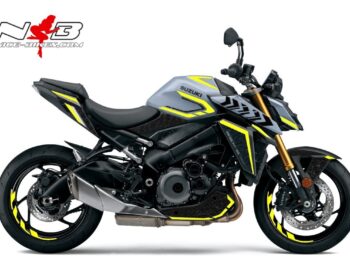 Motorrad Foliendesigns und Dekore - Shop - S.GSXS1 .G22.021 grau neongelb Foliendesign GSX-S1000 Neon Yellow