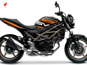 Motorrad Foliendesigns und Dekore - Shop - S.SV65.S.23.034 Evil Orange Foliendesign Suzuki SV 650 2023 Evil Orange