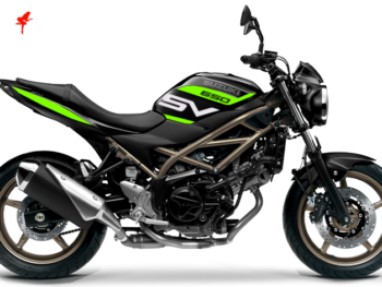 Motorrad Foliendesigns und Dekore - Shop - S.SV65.S.23.064 Limegreen Foliendesign Suzuki SV 650 2023 Limegreen