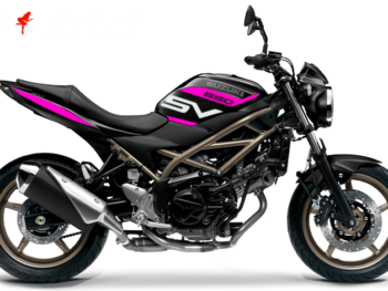 Motorrad Foliendesigns und Dekore - Shop - S.SV65.S.23.077 Pretty Pink Foliendesign Suzuki SV 650 2023 Pretty Pink
