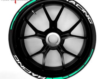 Motorrad Foliendesigns und Dekore - Shop - SP.Racing.23.501 Miami Blue Felgendekor SPEED RACING Miami Blue