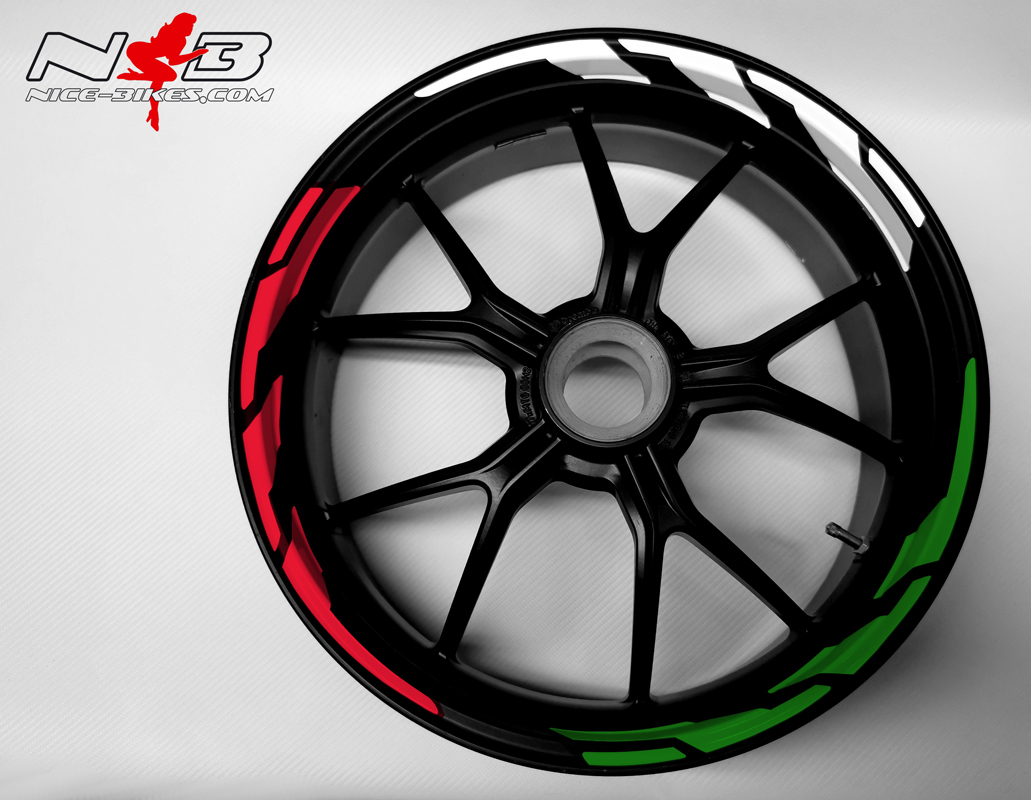Motorrad Foliendesigns und Dekore - Speed Felgendekor Italien - SPEED Italien 700 Speed Felgendekor Italien