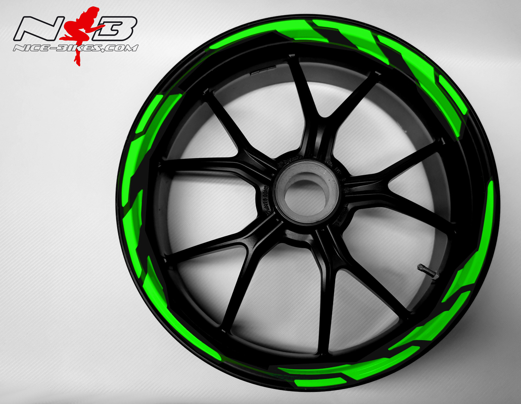 Motorrad Foliendesigns und Dekore - Speed Felgendekor Lime-Green - SPEED Limegreen 064 Speed Felgendekor Lime-Green