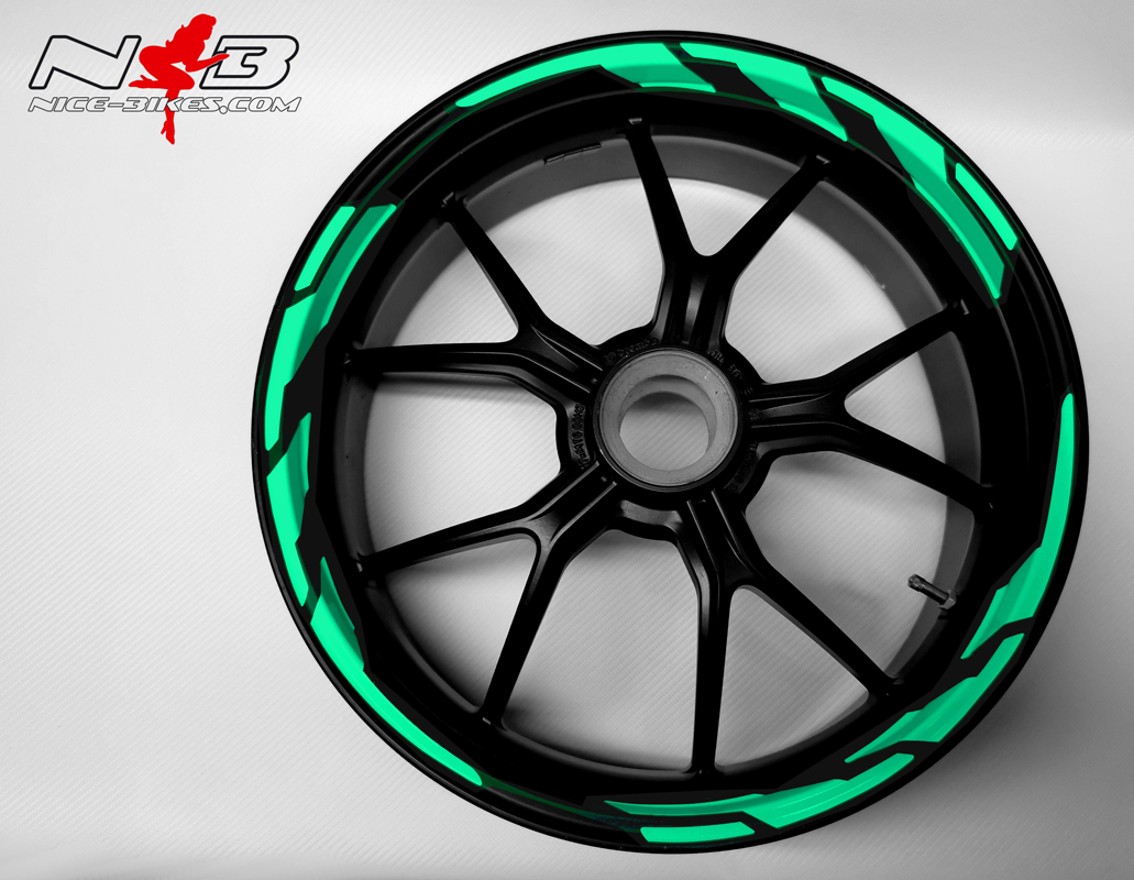 Motorrad Foliendesigns und Dekore - Speed Felgendekor Mint Blue - SPEED Mint Blue 501 Speed Felgendekor Mint Blue