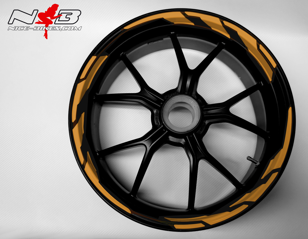 Motorrad Foliendesigns und Dekore - Speed Felgendekor Olympic Gold - SPEED Olympic Gold 030 Speed Felgendekor Olympic Gold