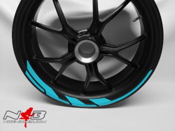 Motorrad Foliendesigns und Dekore - Shop - SPEED hellblau Poseidon Felgendekor hellblau