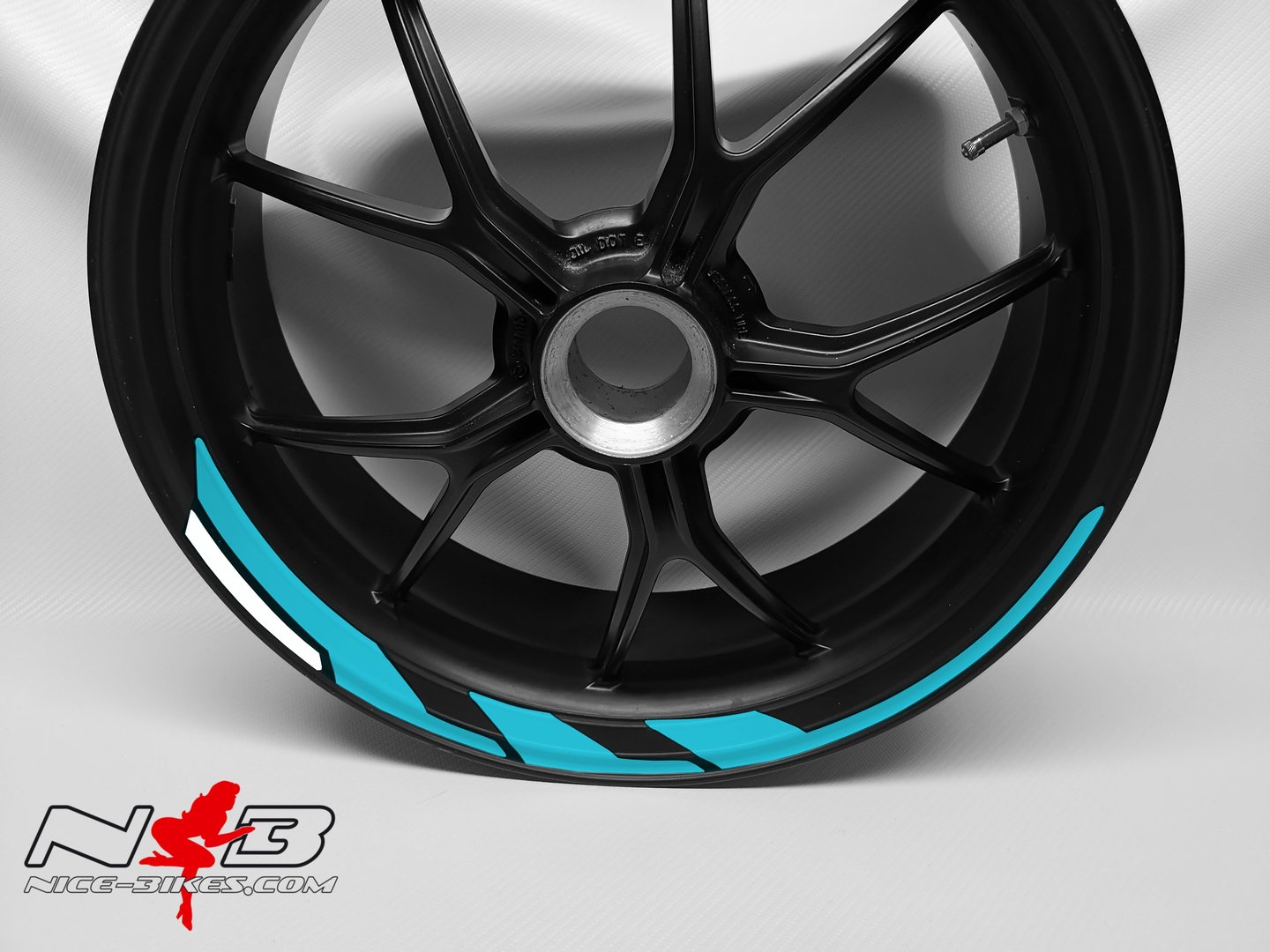 Motorrad Foliendesigns und Dekore - Poseidon Felgendekor hellblau/weiß - SPEED hellblau weiss Poseidon Felgendekor hellblau/weiß