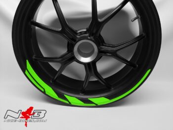 Motorrad Foliendesigns und Dekore - Shop - SPEED limegreen Poseidon Felgendekor limegreen