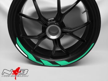 Motorrad Foliendesigns und Dekore - Shop - SPEED mint weiss Poseidon Felgendekor mint/weiß