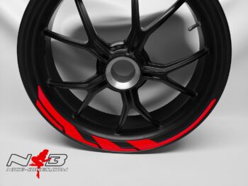 Motorrad Foliendesigns und Dekore - Shop - SPEED rot Poseidon Felgendekor rot