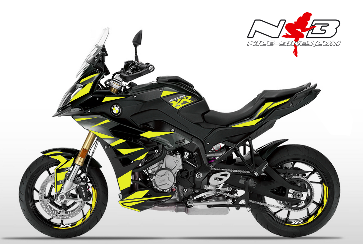 Motorrad Foliendesigns und Dekore - S1000XR Speed EDITION gelb auf schwarzer Maschine 2019 - SPEED schwarz gelb S1000XR Speed EDITION gelb auf schwarzer Maschine 2019