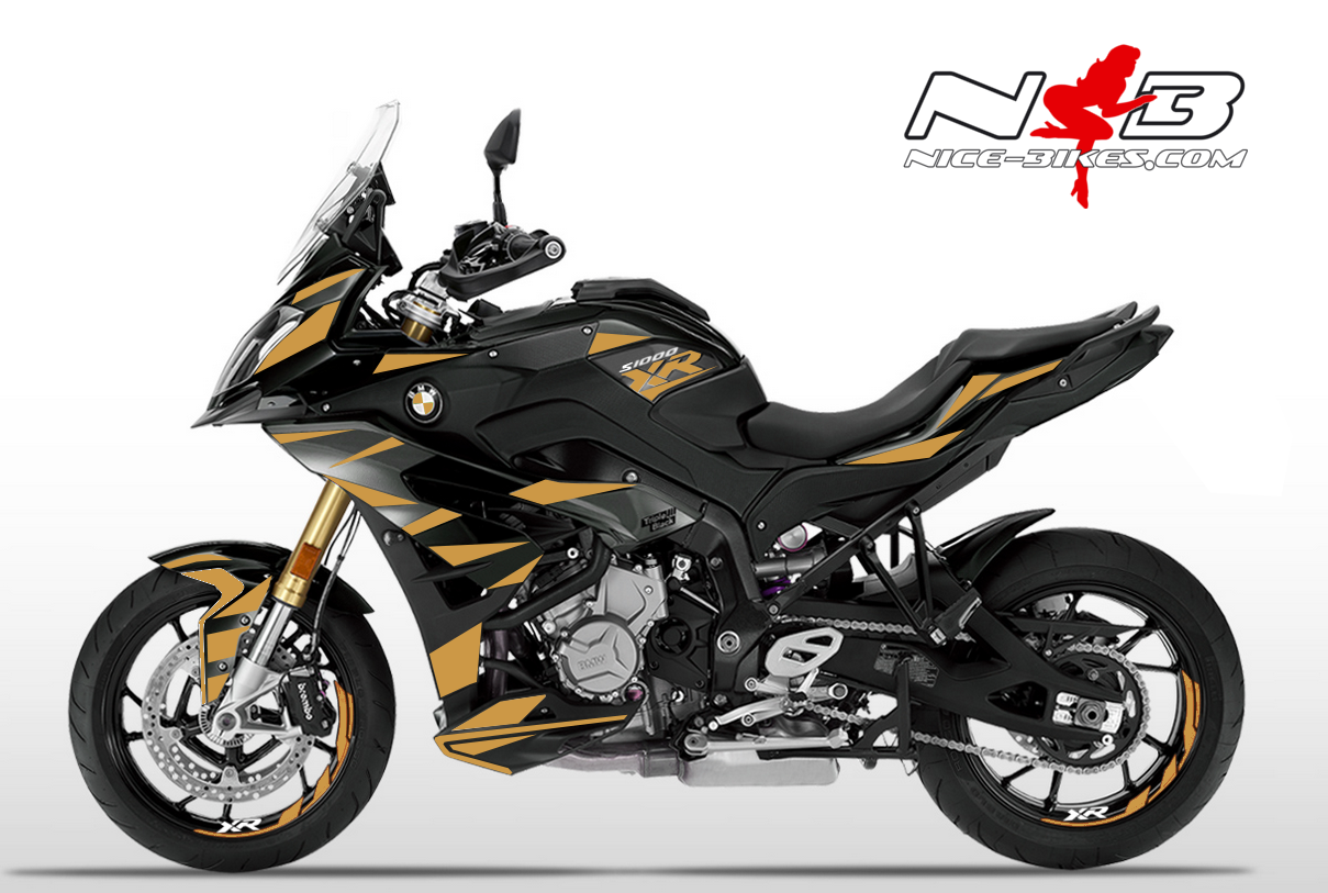 Motorrad Foliendesigns und Dekore - S1000XR Speed EDITION gold auf schwarzer Maschine 2019 - SPEED schwarz gold S1000XR Speed EDITION gold auf schwarzer Maschine 2019