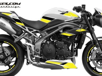 Foliendesign Triumph Speed Triple B.j. 2021 Hornet Yellow