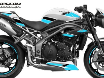 Foliendesign Triumph Speed Triple B.j. 2021 Light Blue