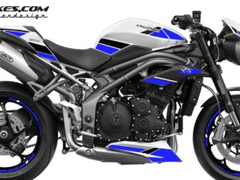Foliendesign Triumph Speed Triple B.j. 2021 Racing Blue