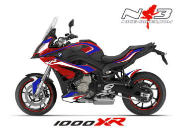 BMW S1000XR EDITION blau/weiß auf roter Maschine 2017-18