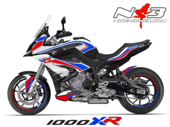 Motorrad Foliendesigns und Dekore - Shop - XR 2015 weissnb BMW Motorsport BMW S1000XR Motorsport EDITION blau/rot auf weißer Maschine 2015 /2016