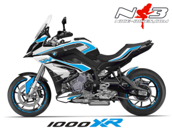 BMW S1000XR EDITION hellblau auf weißer Maschine 2015 /2016