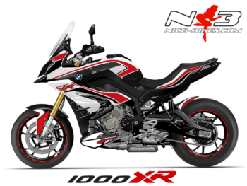 Motorrad Foliendesigns und Dekore - Shop - XR 2015 weissnb Rot BMW S1000XR EDITION rot auf weißer Maschine 2015 /2016