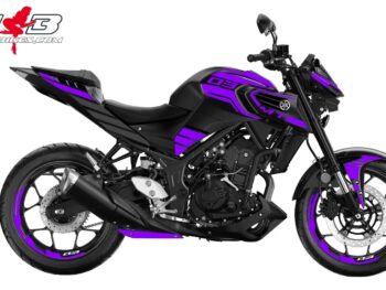Foliendesign YAMAHA MT03 Bj. 2020 Manga Violett
