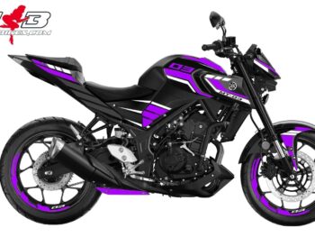 Foliendesign YAMAHA MT-03 Bj. 2022-24 Manga Violett